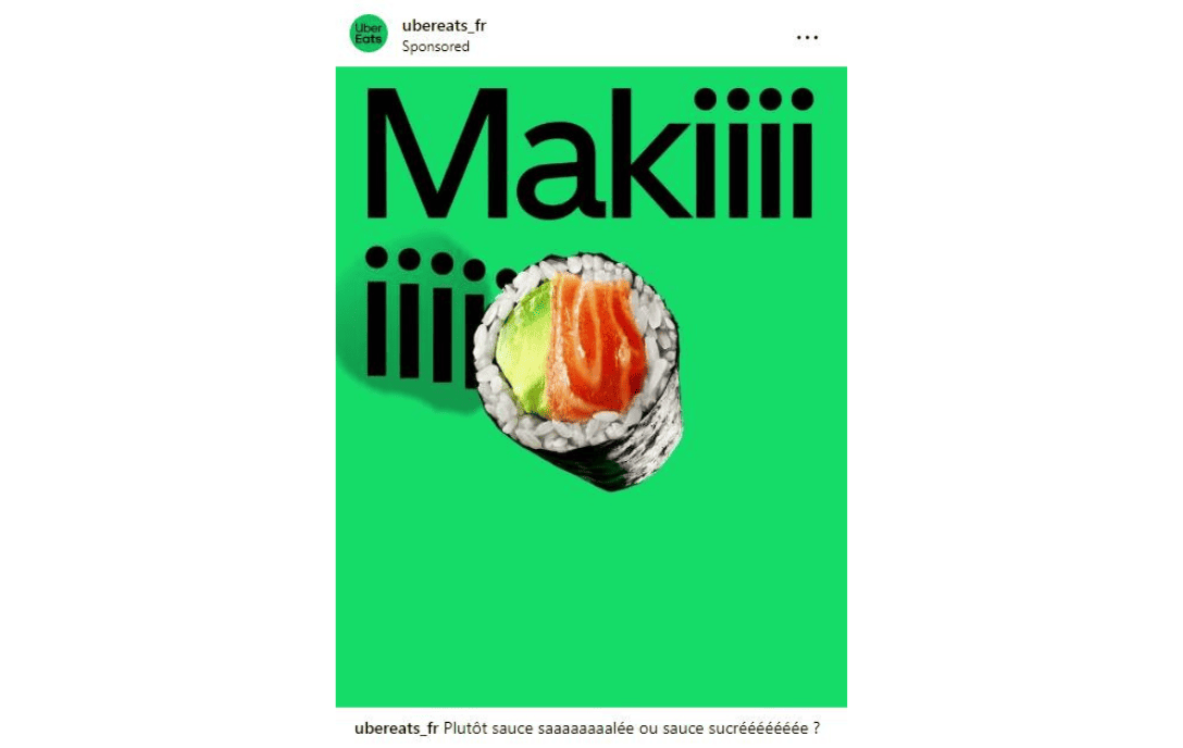 UberEats Publicité Instagram